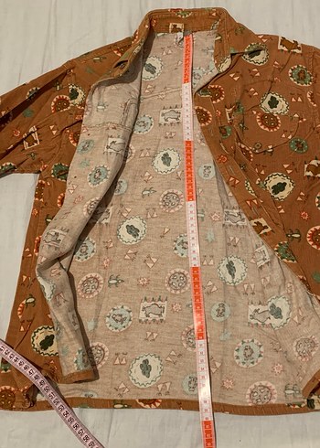 Düğmeli, Fitilli Kadife, 2 Numara Çocuk Gömlek - Görsel 3