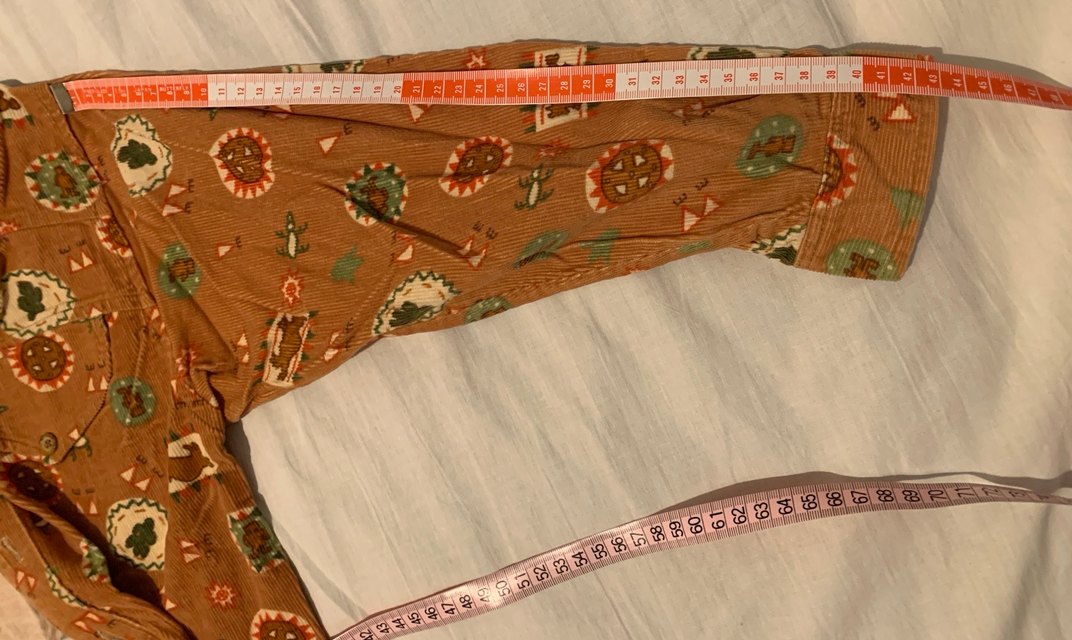 Düğmeli, Fitilli Kadife, 2 Numara Çocuk Gömlek - Görsel 5