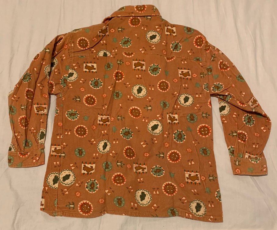 Düğmeli, Fitilli Kadife, 2 Numara Çocuk Gömlek - Görsel 2