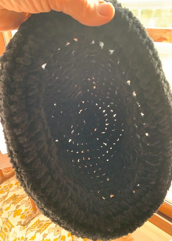 Siyah Örgü Kadın Yün Şapka - Görsel 3