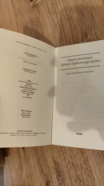 Beden Nilgün Marmara Kırmızı kahverengi defter