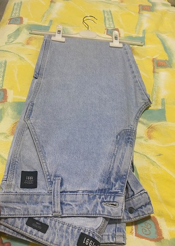 Erkek Mavi Bol Kesim Midi Kot Pantolon - Görsel 2