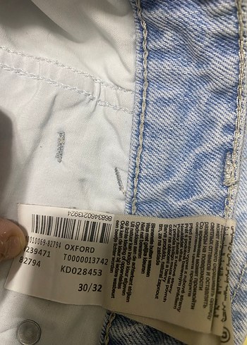 Erkek Mavi Bol Kesim Midi Kot Pantolon - Görsel 4