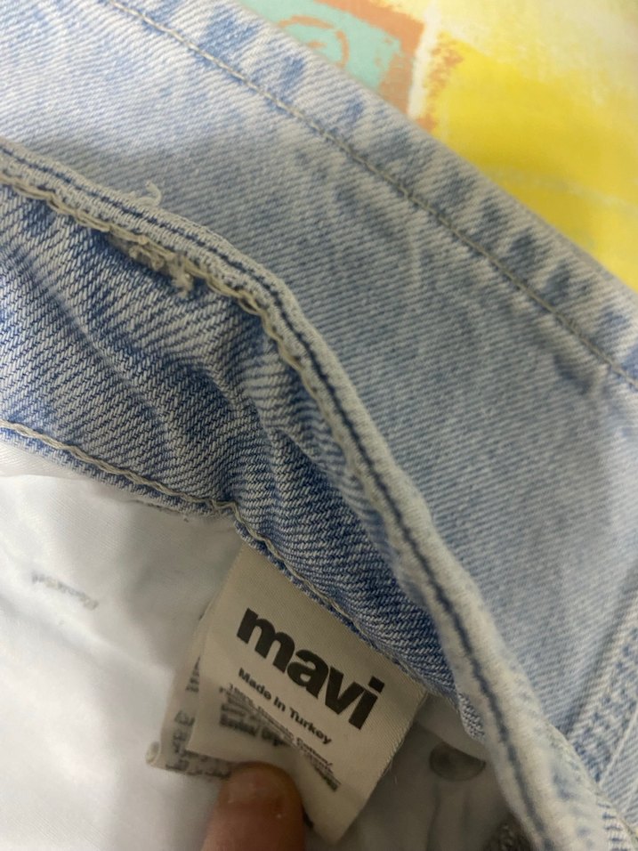 Erkek Mavi Bol Kesim Midi Kot Pantolon - Görsel 5