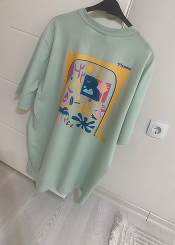 Erkek Yeşil Pastel Oversize Tişört - Görsel 2