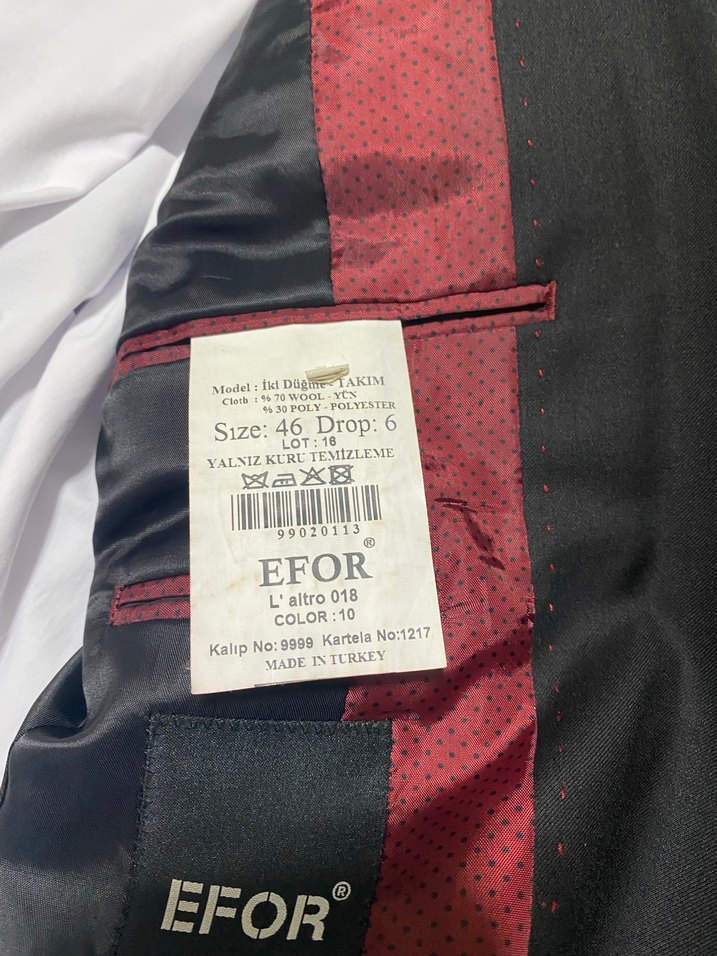 Efor Düğmeli Siyah Erkek Takım Ceketi - Görsel 4