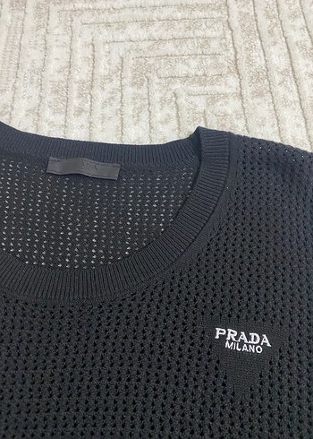 Prada Siyah Örgü Kolsuz Triko Süveter - Görsel 2