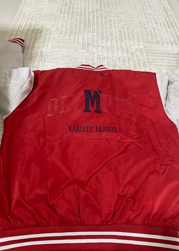 Kırmızı Beyzbol Stili Erkek Ceket - Görsel 4