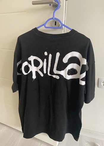 Erkek Siyah Baskılı Pamuklu Tişört - Görsel 2