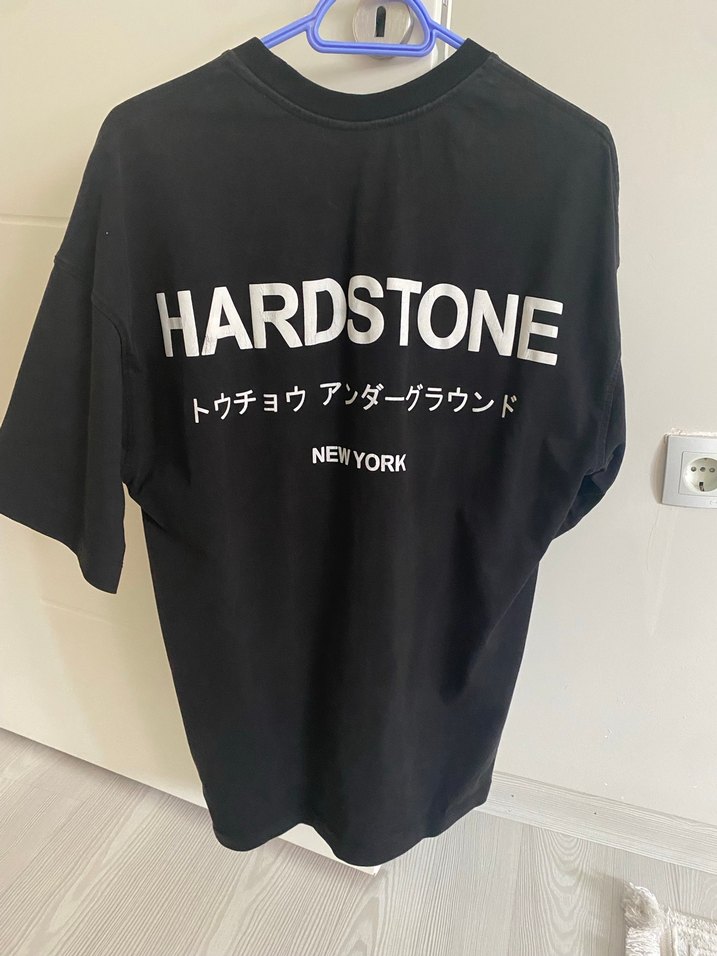 Siyah Hardstone Baskılı Erkek Tişört - Görsel 2