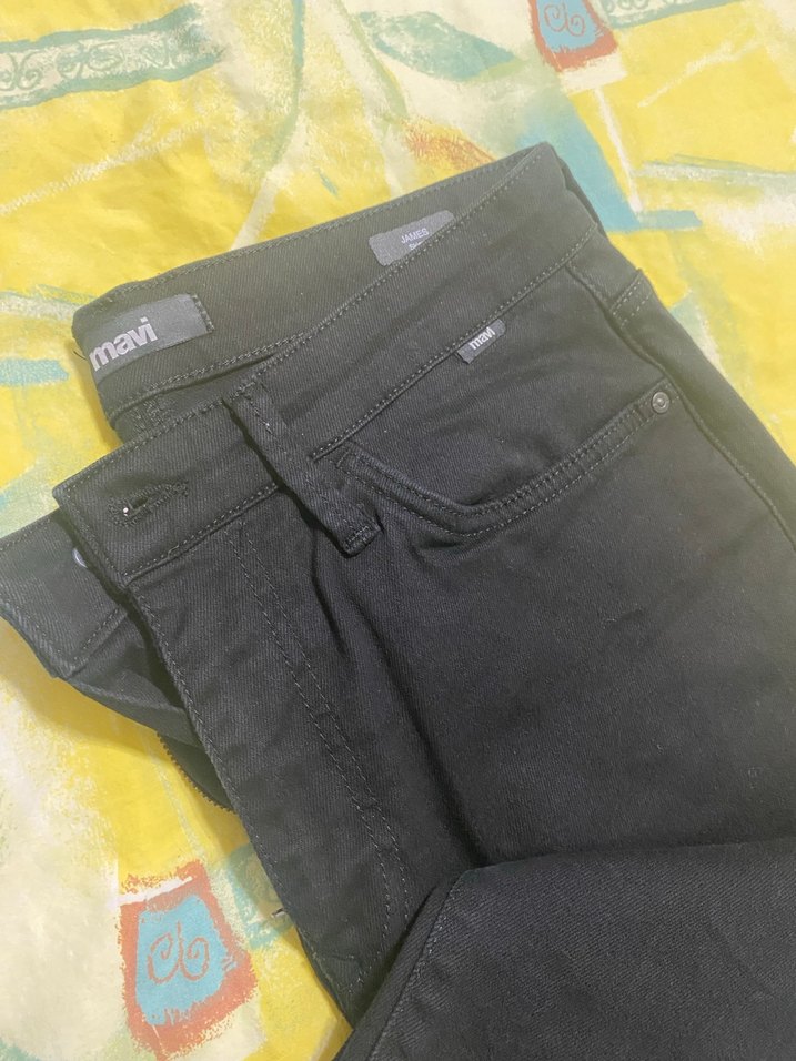 Mavi Siyah Kemerli erkek Kumaş Pantolon - Görsel 3