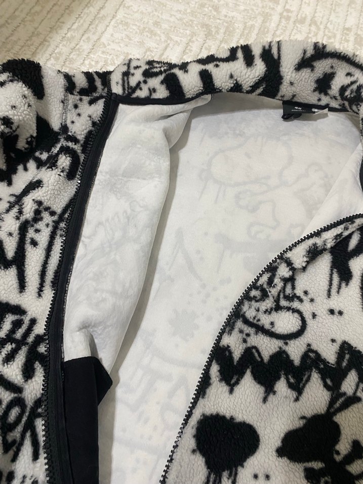 Erkek Gri Örgü Baskılı Salaş Kazak - Görsel 2