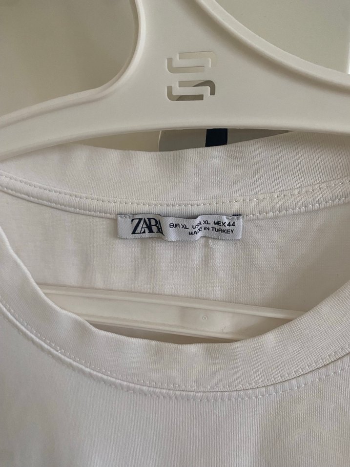 Erkek Beyaz Pamuklu Kısa Kollu Tişört - Görsel 2