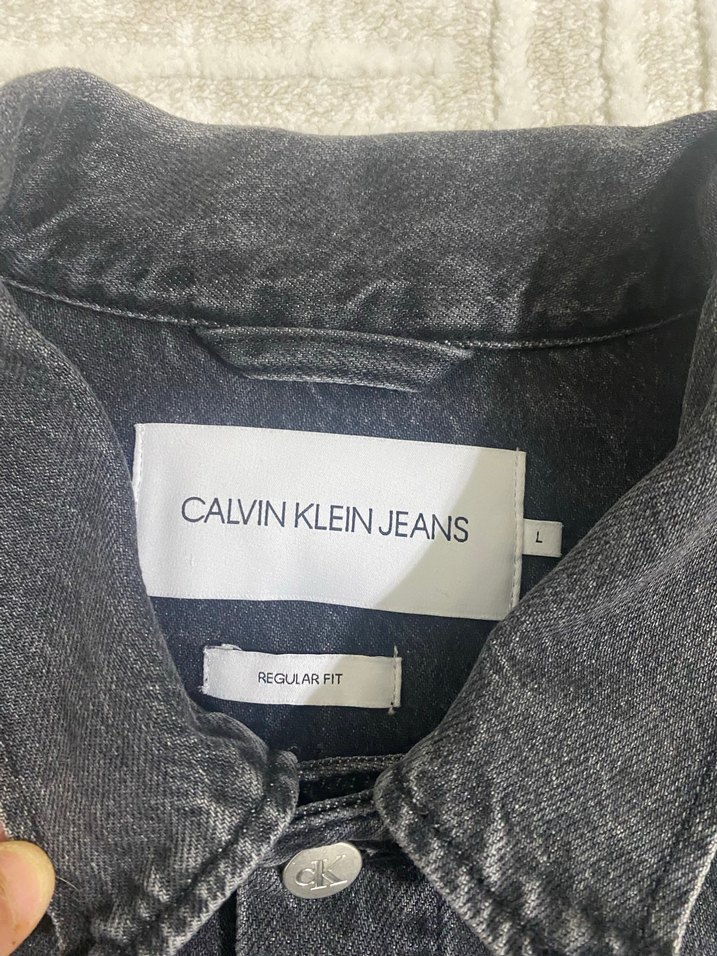 CALVİN KLEIN Düğmeli Siyah Erkek Denim Ceket - Görsel 5