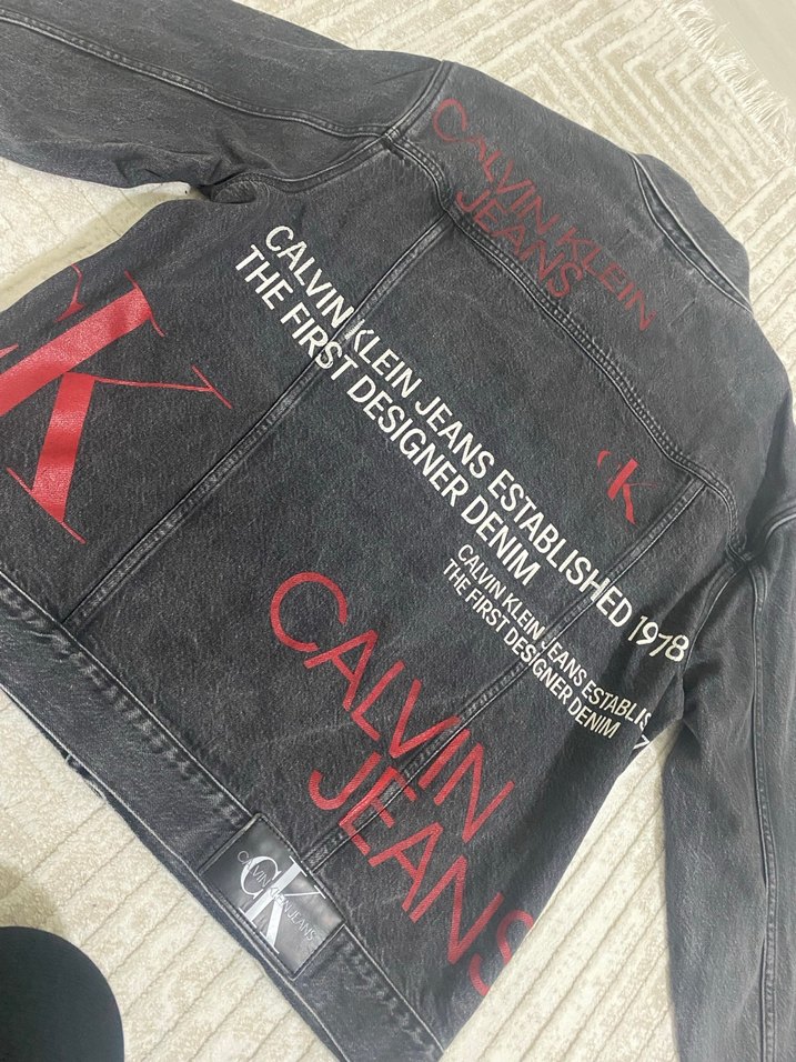 CALVİN KLEIN Düğmeli Siyah Erkek Denim Ceket - Görsel 4