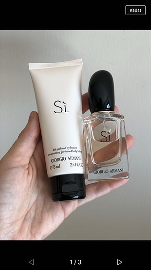 Armani si 30ml ve 75mlvuct losyonu