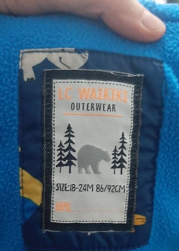 Erkek Çocuk Baskılı Mavi Fermuarlı Mont - Görsel 4