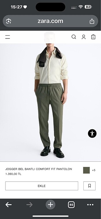 Zara pantolon erkek