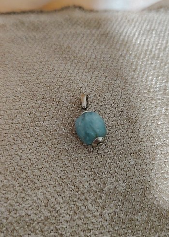 İnci ve akvamarin Doğaltaş kolye ucu 2 li satilir - Görsel 2