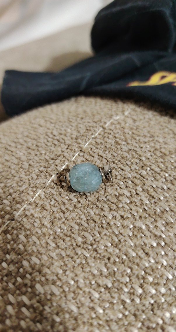 İnci ve akvamarin Doğaltaş kolye ucu 2 li satilir - Görsel 5