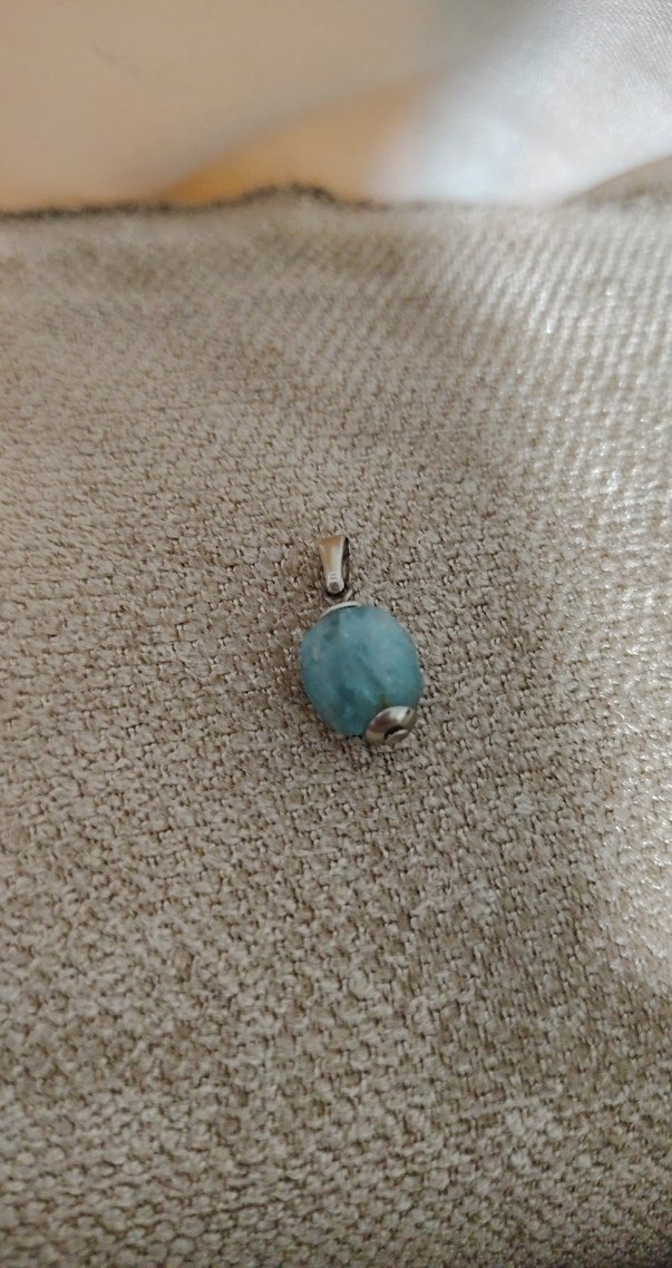 İnci ve akvamarin Doğaltaş kolye ucu 2 li satilir - Görsel 2