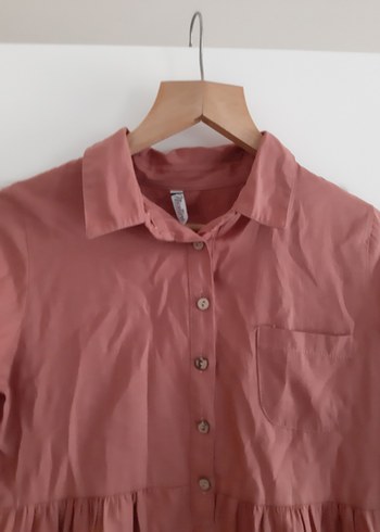Zara Düğmeli, Uzun Kollu Hamile Tunik