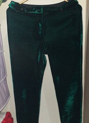 Yeşil Kadife Pantolon 