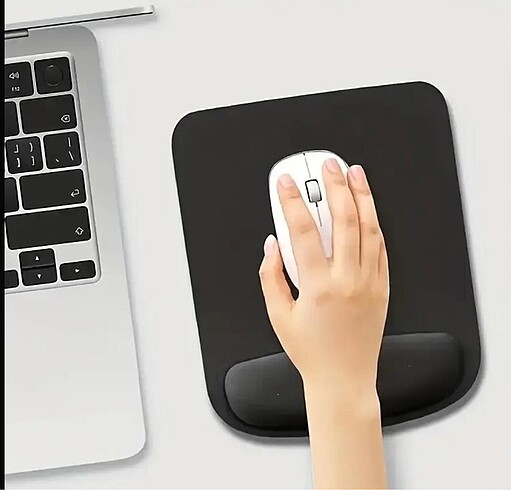 Yastıklı mouse pad Siyah renkli bilek destekli mause pad