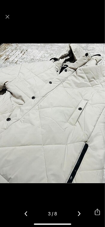 3xl Beden beyaz Renk A+++ kalite mont