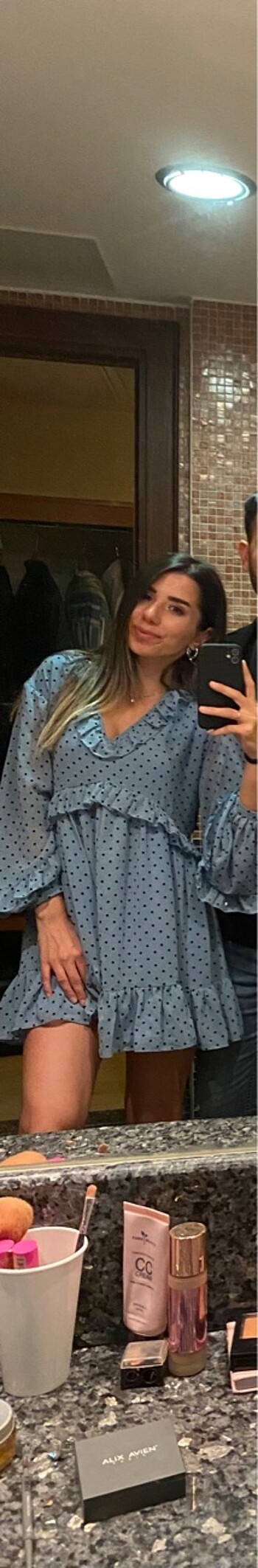 Zara puantiyeli elbise
