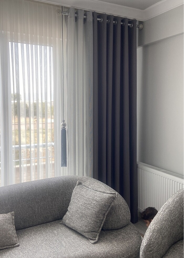 Fon perde rustik dikim - Görsel 4