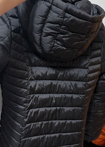 Siyah Fermuarlı Kadın Kışlık Mont - Görsel 4