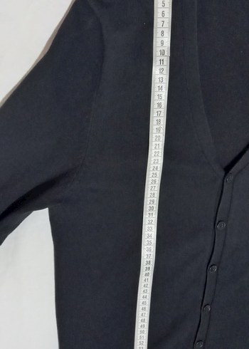 Düğmeli Siyah Erkek Hırka - Görsel 6