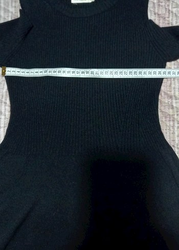 Siyah  Kadın Triko Elbise - Görsel 7