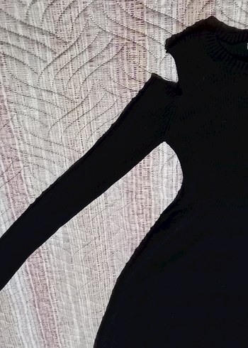 Siyah  Kadın Triko Elbise - Görsel 2