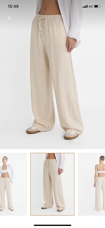 Stradivarius Keten Pantolon