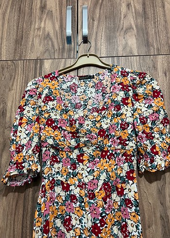 Çiçekli Uzun Elbise - Görsel 2