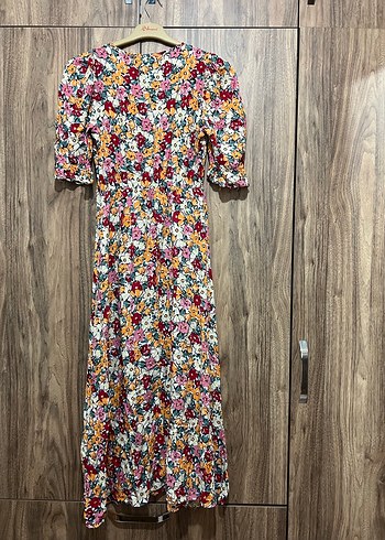 Çiçekli Uzun Elbise - Görsel 4