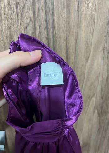 Mor düğme detaylı bluz - Görsel 5