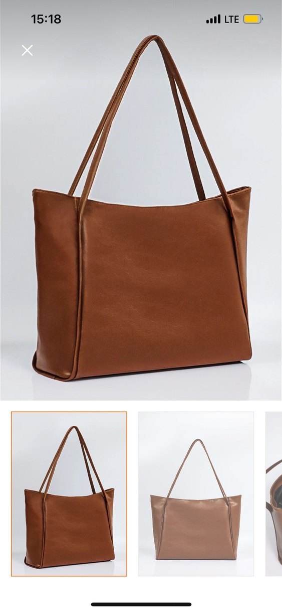 Kahverengi Deri Kadın Omuz Çantası - Görsel 3