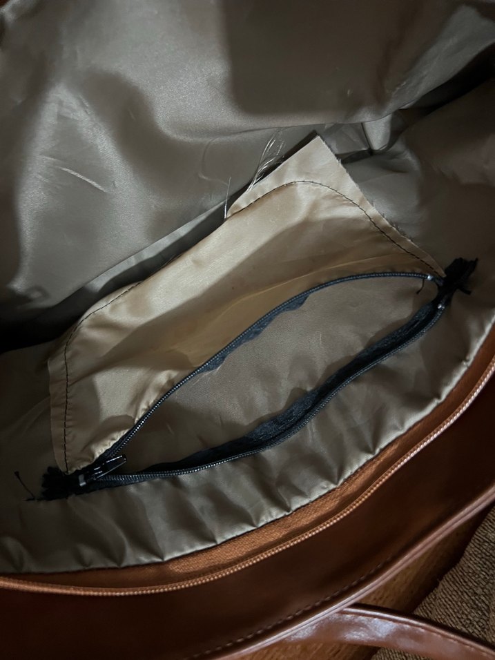 Kahverengi Deri Kadın Omuz Çantası - Görsel 2