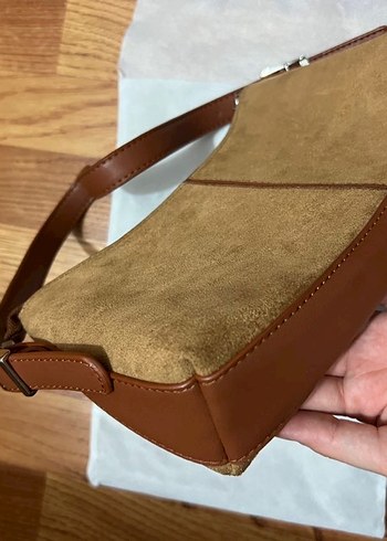 Süet Kadın Omuz Çantası - Görsel 2