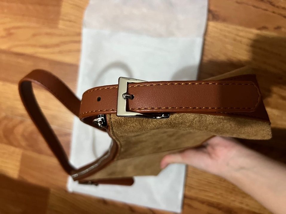 Süet Kadın Omuz Çantası - Görsel 3