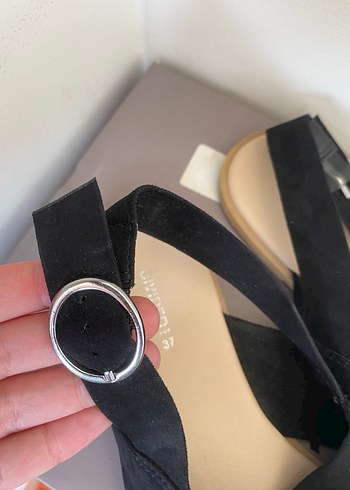 37 Beden siyah Renk H&m siyah süet sandalet