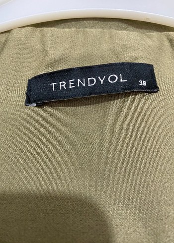 38 Beden haki Renk Trendyolmilla Haki Blazer Ceket