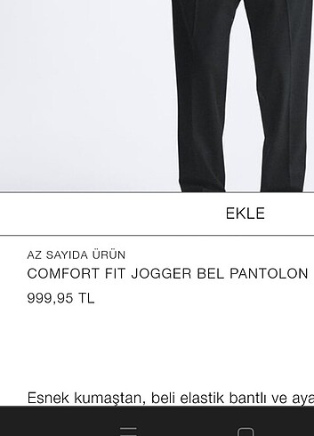 Zara jogger pantolon