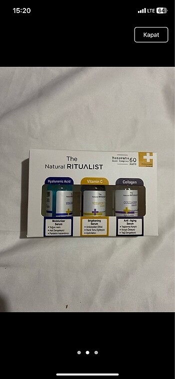 Diğer The natural ritualist cilt bakım serum seti 3 lü