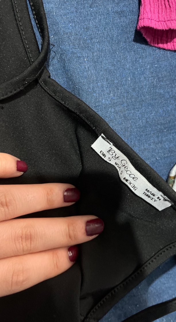 Kadın Siyah Mini Atletik Şort Tulum - Görsel 4