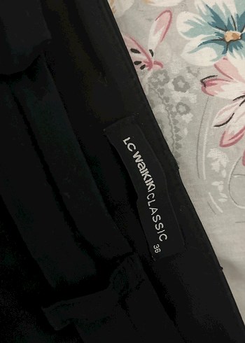 Siyah kadın kumaş pantolon - Görsel 2