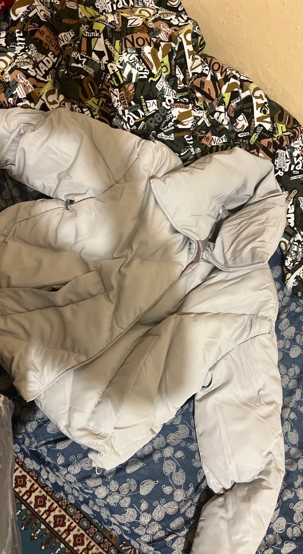 Gri Kadın kışlık mont m beden - Görsel 5